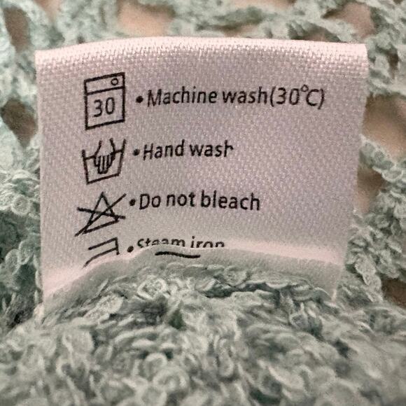 ZESICA Open Knit Crochet Beach Cover Tunic Top Seafoam Green Size M - Picture 10 of 10